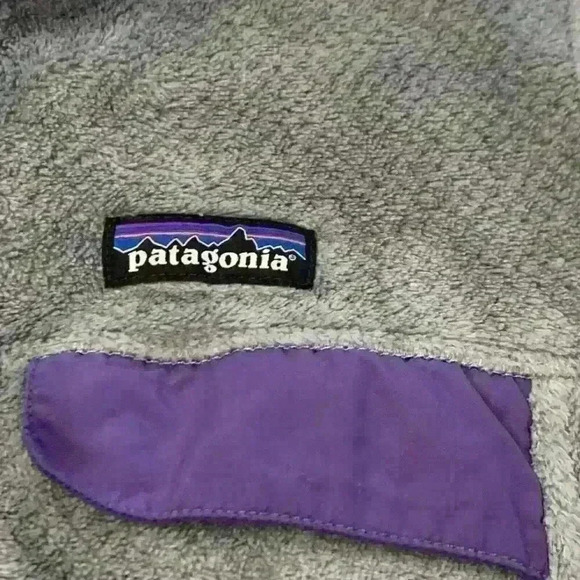 PATAGONIA Womens Small RE-TOOL SNAP-T Gray purple Fleece Pullover Jacket - Picture 4 of 5
